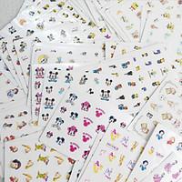 77PCS Different Styles Fashion Cartoon pattern Nail Art Water Transfer Stickers