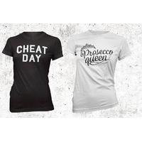 799 instead of 12 from iwoot for a prosecco queen or cheat day slogan  ...