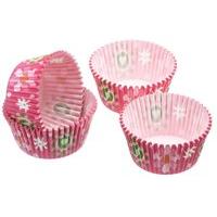 7cm Pink Pack Of 60 Let\'s Make Flower Patterned Paper Cake Cases