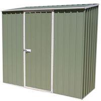 7ft 5 x 2ft 7 pale eucalyptus easy build pent metal shed waltons