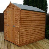 7ft x 5ft Windowless Overlap Apex Wooden Shed | Waltons