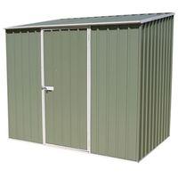 7ft 5 x 5ft pale eucalyptus easy build pent metal shed waltons