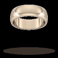 7mm D Shape Heavy Wedding Ring in 18 Carat Rose Gold