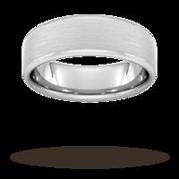 7mm Traditional Court Standard Matt Finished Wedding Ring In 9 Carat White Gold