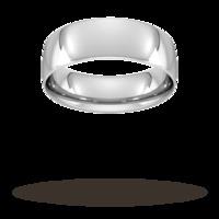 7mm Traditional Court Standard Wedding Ring in 950 Palladium- Ring Size V