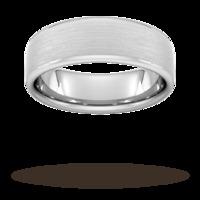 7mm Slight Court Standard Matt Finished Wedding Ring in 950 Palladium