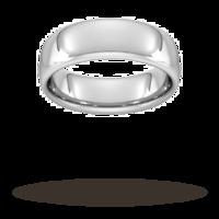7mm Slight Court Heavy Wedding Ring In Sterling Silver - Ring Size T.5