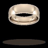 7mm Traditional Court Heavy Wedding Ring in 9 Carat Rose Gold- Ring Size Q