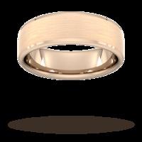 7mm Slight Court Extra Heavy polished chamfered edges with matt centre Wedding Ring in 9 Carat Rose Gold - Ring Size Q