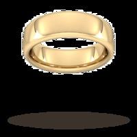 7mm Slight Court Extra Heavy Wedding Ring In 18 Carat Yellow Gold - Ring Size U