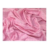 7mm Spotty Polka Dot Print Cotton Dress Fabric Baby Pink