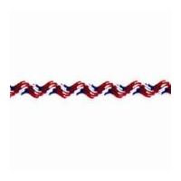 7mm Essential Trimmings Ric Rac Braid Trimming Red, White & Blue