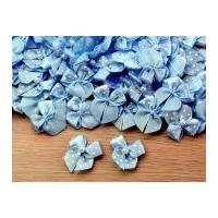 7mm Polka Dot Ribbon Bow With Pearl Pale Blue