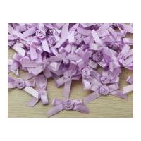 7mm Ribbon Bow With Rose Lilac