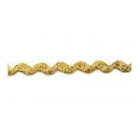 7mm Lurex Ric Rac Trimming Gold