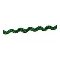 7mm Lurex Ric Rac Trimming Green