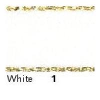 7mm Berisford Gold Metallic Edge Satin Ribbon 1 White