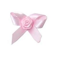 7mm Berisford Ribbon Rose Centred Bows 117 Light Pink