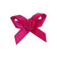 7mm berisford ribbon rose centred bows 175 shocking pink