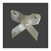 7mm berisford ribbon rose centred bows 28 antique white