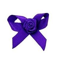 7mm berisford ribbon rose centred bows 465 purple