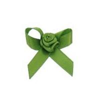 7mm berisford ribbon rose centred bows 548 kiwi