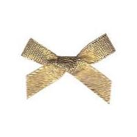 7mm Berisford Ribbon Bows 200 Gold