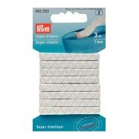 7mm prym super supple highly elastic tape 3m white