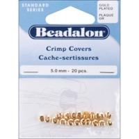 7mm Gold Pack Of 16 Crimp Covers