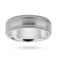 7mm titanium milgrain edge gents ring