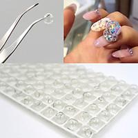 7pcs 8mm diy hollow crystal ball nail art decorations