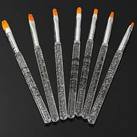 7pcs Coloured Light Therapy Pen Transparent Rod Nail Tools
