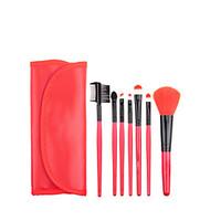7pcs red makeup brush set blush brush eyeshadow brush eyeliner brush e ...