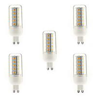 7W G9 LED Corn Lights T 36 SMD 5730 700 lm Warm White AC 220-240 V 5 pcs