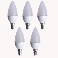 7W E14 LED Candle Lights C37 10 SMD 2835 560 lm Warm White Cool White AC 220-240 V 5 pcs