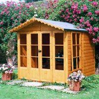 7X7 Kensington Shiplap Timber Summerhouse with Toughened Glass