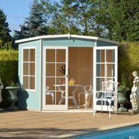 7x7 hampton shiplap timber summerhouse with toughened glass with assem ...