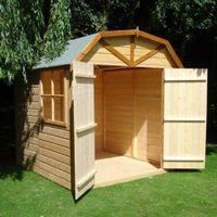 7X7 Double Door Dutch Apex Shiplap Wooden Shed