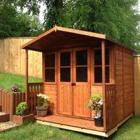 7X5 Houghton Shiplap Timber Summerhouse with Assembly Service