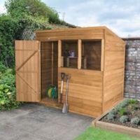 7X5 Pent Overlap Wooden Shed Base Included