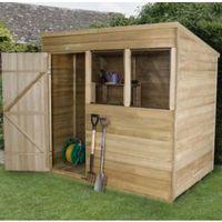 7X5 Pent Overlap Wooden Shed