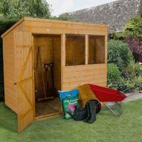 7X5 Pent Shiplap Wooden Shed with Assembly Service Base Included