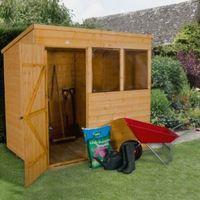 7X5 Pent Shiplap Wooden Shed Base Included