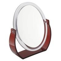 7x magnification red acrylic vanity mirror