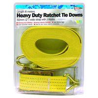 8 metre h duty commercial ratchet tie down50mm wide