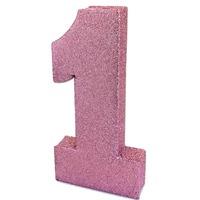8\' Pink Glitter 1st Birthday Table Decoration