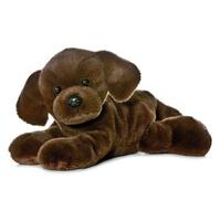 8 brown mini flopsie lil lucky chocolate labrador soft toy