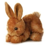 8 brown mini flopsie bitty bunny soft toy