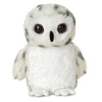 8 white mini flopsie snowy owl soft toy
