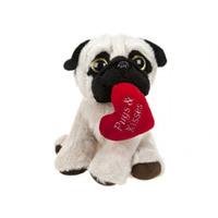 8\' Soft Toy Pug With Pugs & Kisses Loveheart